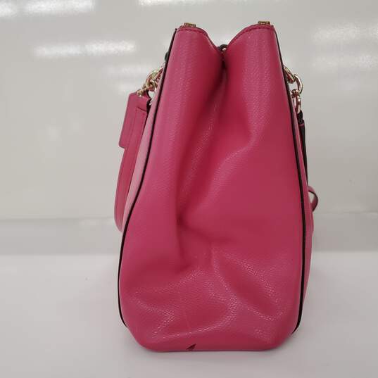 Coach Christie Carryall Pink Crossgrain Leather Crossbody Handbag image number 5
