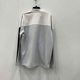 NWT Under Armour Mens Gray White Long Sleeve Full-Zip Jacket Size Large alternative image