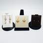 14K Gold Diamond & Cubic Zirconia Earring Bundle 3pcs 2.6g image number 1