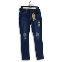 NWT Womens 711 Blue Medium Wash Distressed Skinny Denim Jeans Size 10M