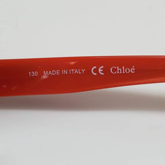 AUTHENTICATED CHLOE CE602S RED CAT EYE SUNGLASSES W/ CASE image number 7