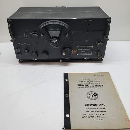 Vintage Stromberg-Carlson US Army Air Force RadioReceiver BC-348-P WWII-UNTESTED image number 1