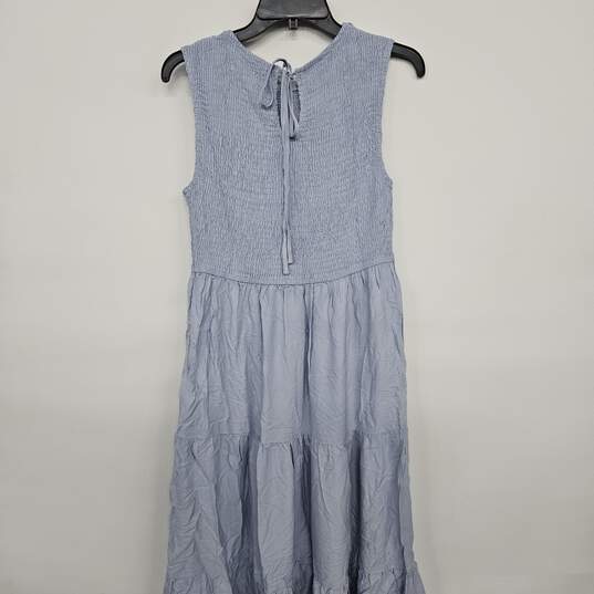 Blue Tiered Sleeveless Dress image number 2