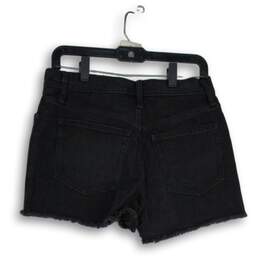 J. Crew Womens Black Denim Dark Wash High Rise Button Fly Cut-Off Shorts Size 27 alternative image