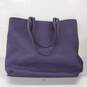 Michael Kors Large Purple Saffiano Leather Tote Handbag image number 2