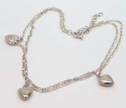 925 Chrysoprase & Carnelian Heart & Ball Charm Bracelet Lot alternative image
