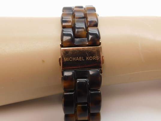 Ladies Michael Kors MK5366 Classic Tortoise Shell Chronograph Quartz Watch 96.0g image number 3
