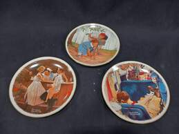 Bundle of 3 Gorham Norman Rockwell Collectors Plates