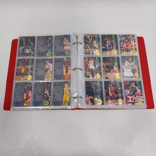 2.8lbs of Assorted Basketball Sports Trading Cards in Binder image number 1