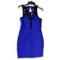NWT Womens Blue Black Sleeveless Knee Length Back Zip Bodycon Dress Size 11 image number 2