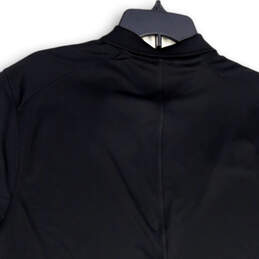 Mens Black Dri-Fit Short Sleeve Spread Collar Basketball Polo Shirt Size L