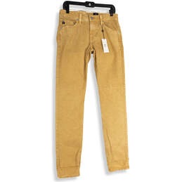 NWT Mens Tan Corduroy 5 Pocket Design Straight Leg Jeans Size 30 alternative image