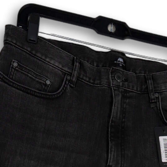 NWT Mens Gray Medium Wash Stretch Pockets Classic Denim Shorts Size 34 image number 3