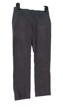 Mens Gray Flat Front Pockets Straight Leg Casual Chino Pants Size 29