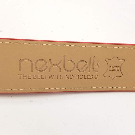 Nextbelt Pebble Grain Sunday Red Leather Men's Belt image number 5