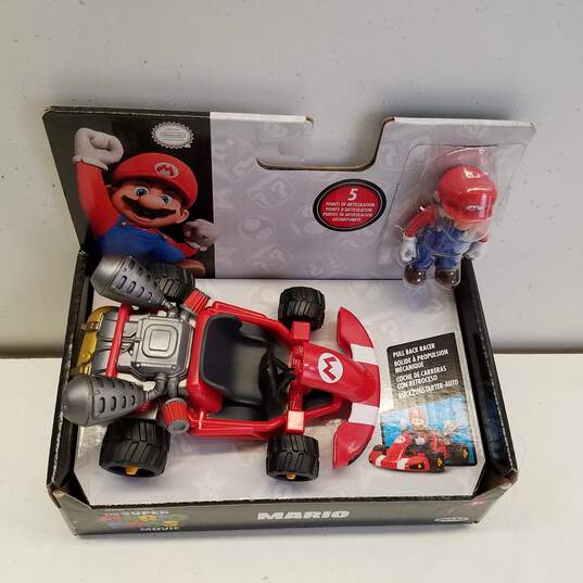 Nintendo Super Mario Bros Movie Red Toy Racer Kart 2023 Figure Jakks NIP image number 1