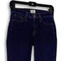 Womens Blue Denim Medium Wash Pockets Toothpick Skinny Leg Jeans Sz 25 image number 3