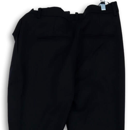 Womens Black Flat Front Pockets Straight Leg Formal Dress Pants Size 6 image number 4