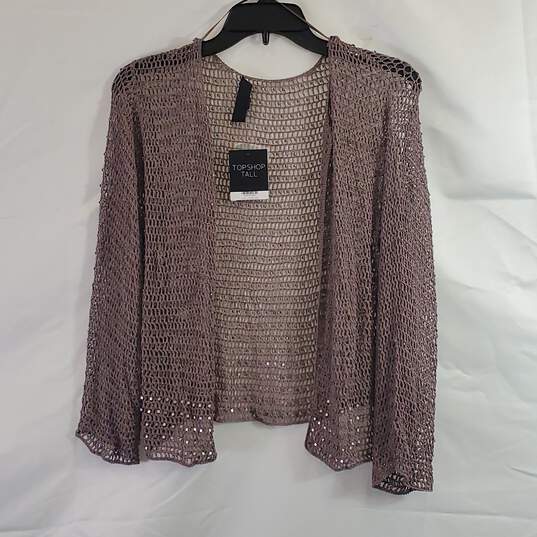 Top Shop Women Taupe Cardigan Sz12/14 NWT image number 1