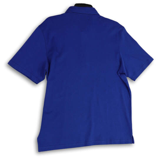NWT Mens Blue Spread Collar Short Sleeve Polo Shirt Size Large image number 2