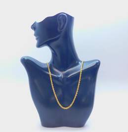 14K Yellow Gold Twisted Rope Chain Necklace 14.7g
