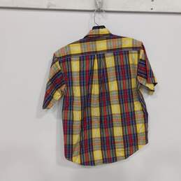 Ralph Lauren Yellow & Red Plaid Button Up Size L alternative image