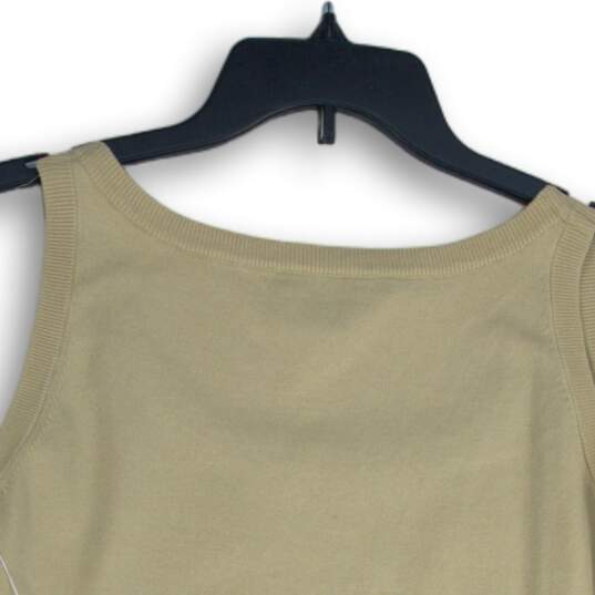 NWT Per Se Womens Beige Scoop Neck Sleeveless Pullover Tank Top Size Large image number 4