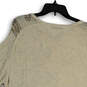 Mens Beige Knit 3/4 Raglan Sleeve Round Neck Pullover Sweater Size 3XL image number 4