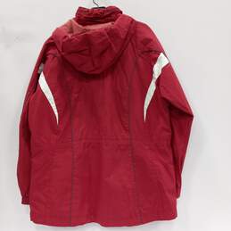Columbia Women's Red/White Hooded Jacket Size XL alternative image