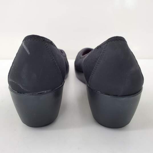 Crocs Black Slip-On Women's Heeled Shoes image number 6