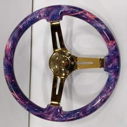 NRG Innovations Purple And Pink Galaxy Steering Wheel