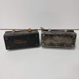 Pair Vintage Black Thermos Lunchbox alternative image