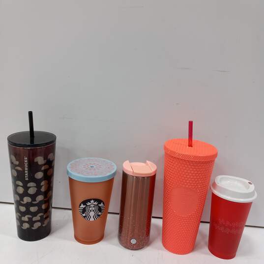 17pc Bundle of Assorted Starbucks Tumblers and Cups image number 4
