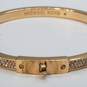 Michael Kors Gold Tone Crystal Hinged Bangle 7 5/8inch Bracelet 23.0g image number 2