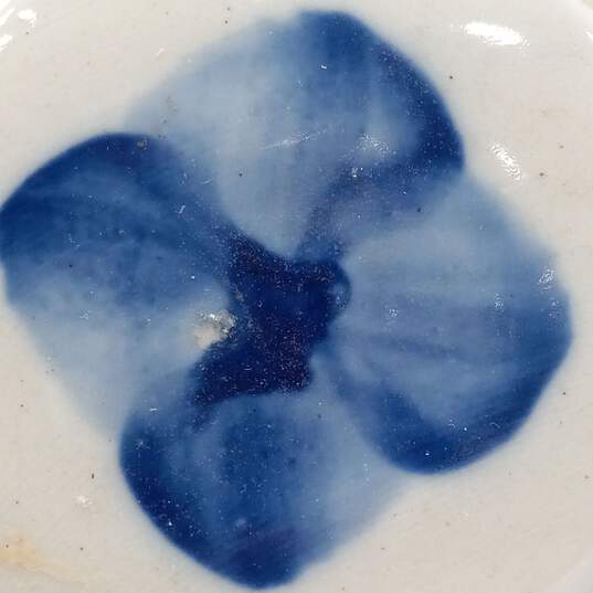 Blue and White Asian Themed Ceramic Bowl w/Lid image number 5