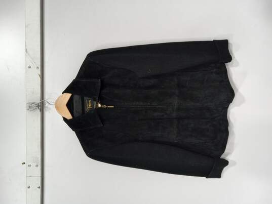 Fabio Women's Black Suede Leather Jacket Size L image number 1