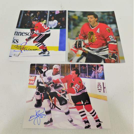 3 Autographed Chicago Blackhawks Photos image number 4