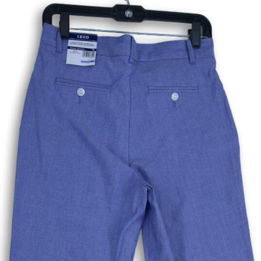NWT IZOD Womens Blue Flat Front Slash Pocket Ankle Pants Size 18 image number 4