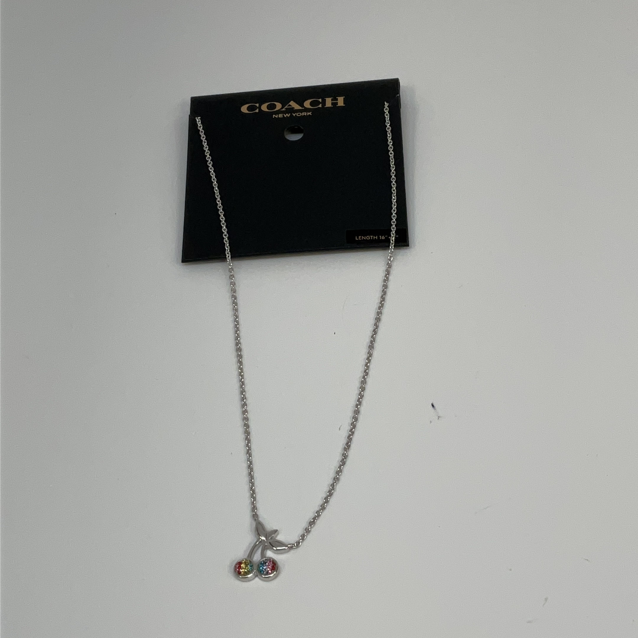 Gold and Silver Authentic Coach Necklace with Star and Heart Charms 16-18