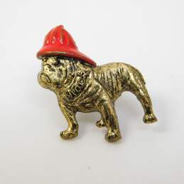 VNTG Bulldog Bulldog & Hat Helmet Collectible Pins alternative image