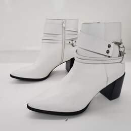 Matisse Slopes Women's White Leather Ankle Boots Size 10