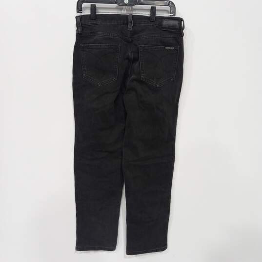 Calvin Klein Black High Rise Straight Jeans Size 28 image number 3