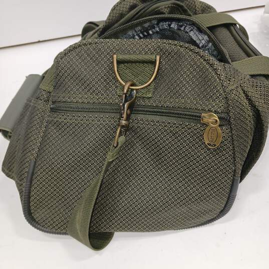 Rolfs Green Woven Tote Cross-Body Duffle Travel Bag image number 6