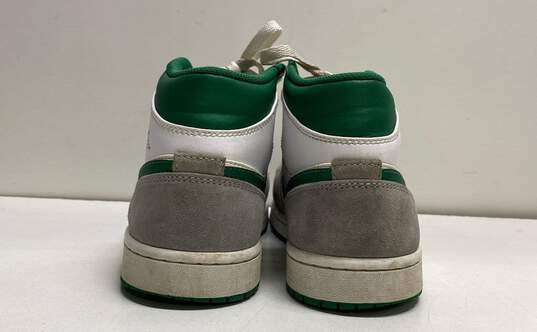 Nike Air Jordan 1 Mid SE Grey White. Pine Green Sneakers DC7294-103 Size 8 image number 4