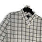 NWT Mens White Check Long Sleeve Pockets Collared Button-Up Shirt Size XL image number 3