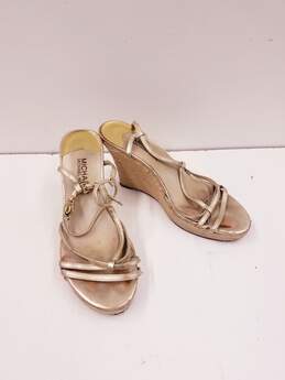 Michael Kors Kami T-Strap Espadrille Wedge Sandals Women's Size 8