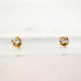14K Yellow Gold 0.28 CTTW Round Diamond Stud Earrings 0.5g alternative image