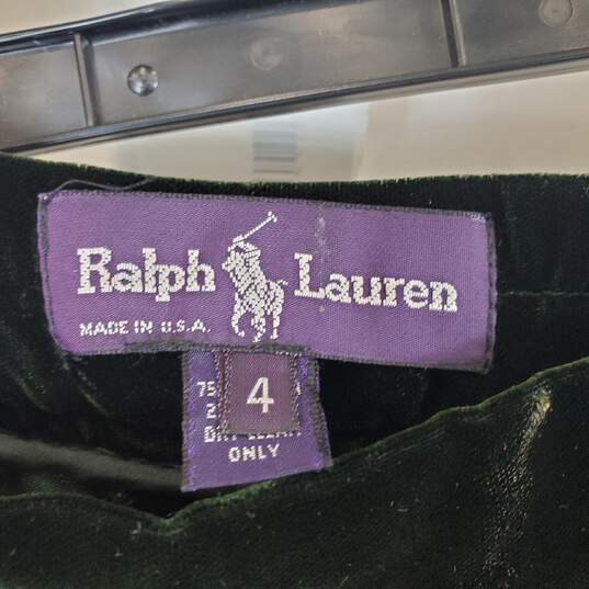 Ralph Lauren Women's Green Velvet Pants SZ 4 image number 6