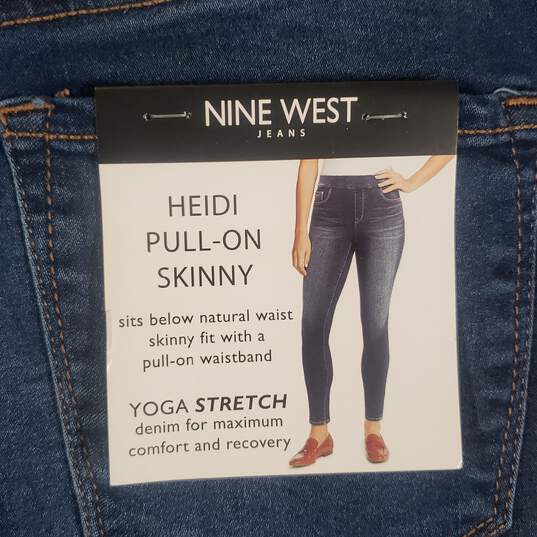 Womens Heidi Elastic Waist Stretch Pull-On Denim Skinny Leg Jeans Size 12 image number 3