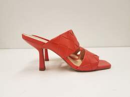 Vince Camuto Candialia Orange Leather Woven Strap Sandal Mule Shoes Size 8.5 M alternative image